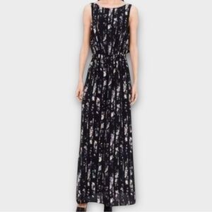 Club Monaco Women’s Dress Size 6 Maxi 100% Silk Floral Draped Fairy Whimsigoth